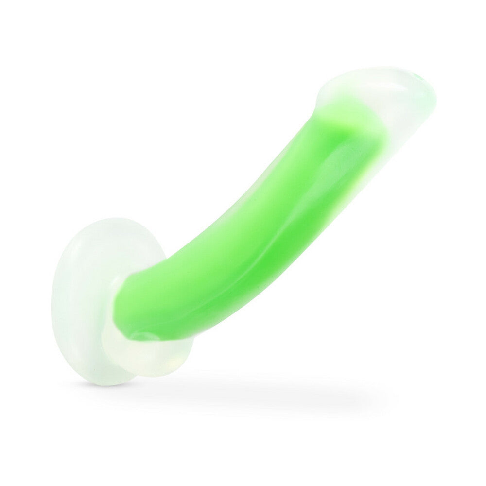 Neo Elite - Glow-In-The-Dark Omnia - 7-Inch Silicone Dual-Density Dildo - Neon Green