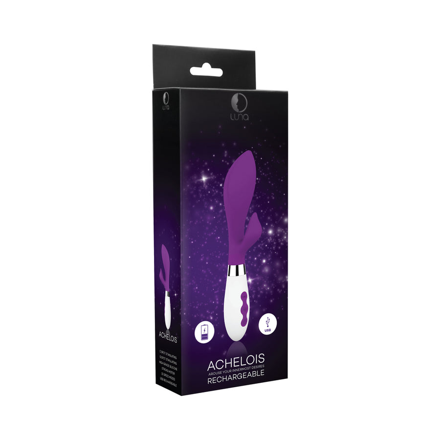 Luna Achelois Rechargeable Dual Stimulator - Purple