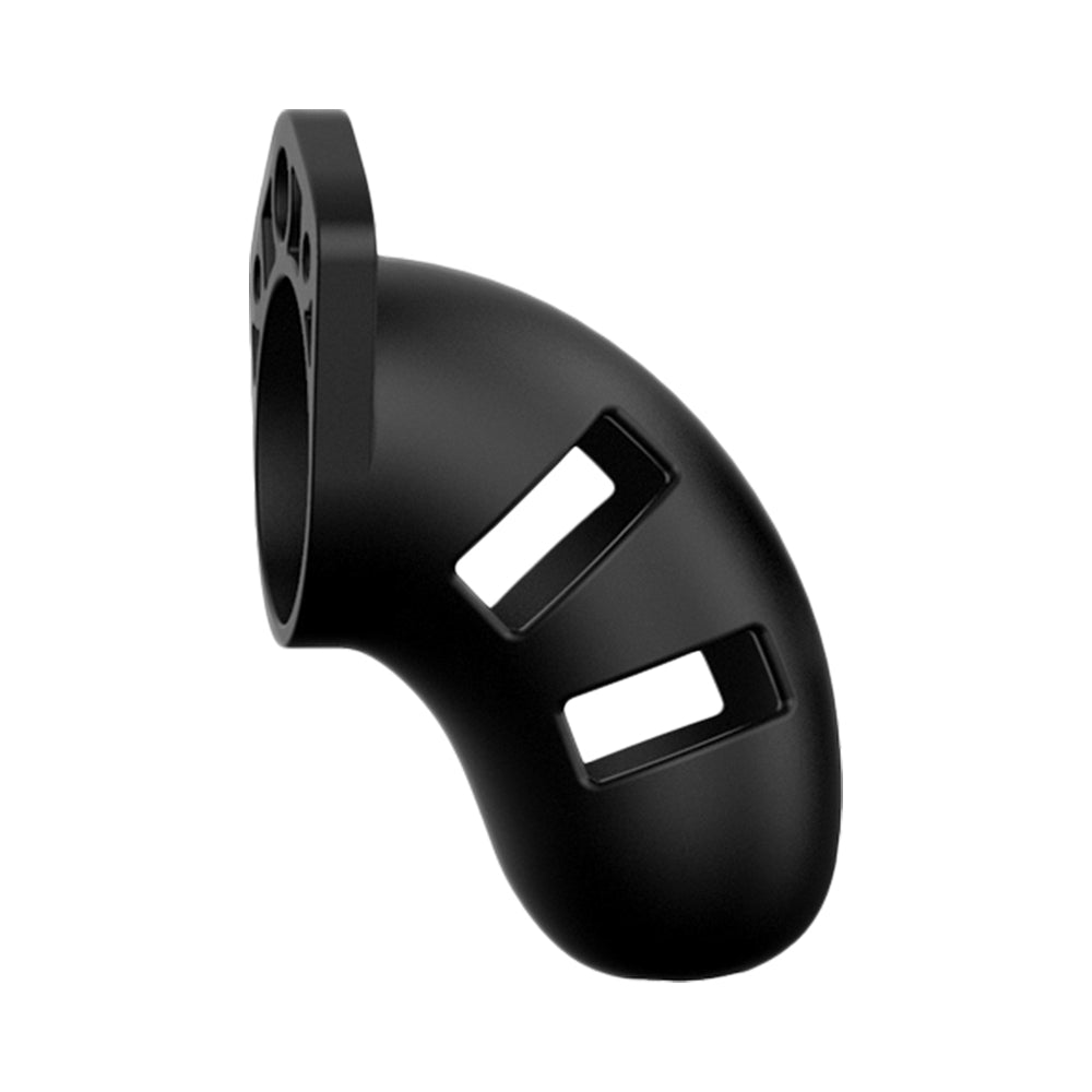 Man Cage Model 16 - Chastity - 3.5" - Silicone Cock Cage - Black