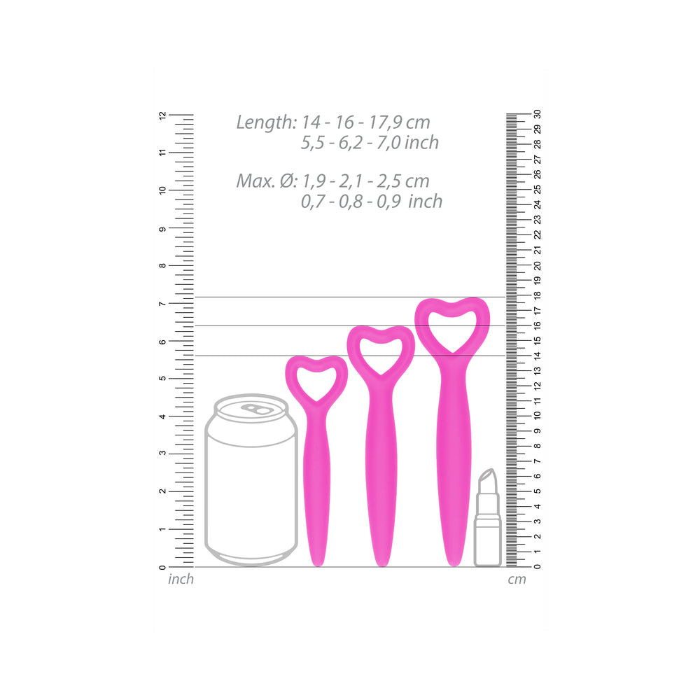Ouch Silicone Vaginal Dilator Set - Pink
