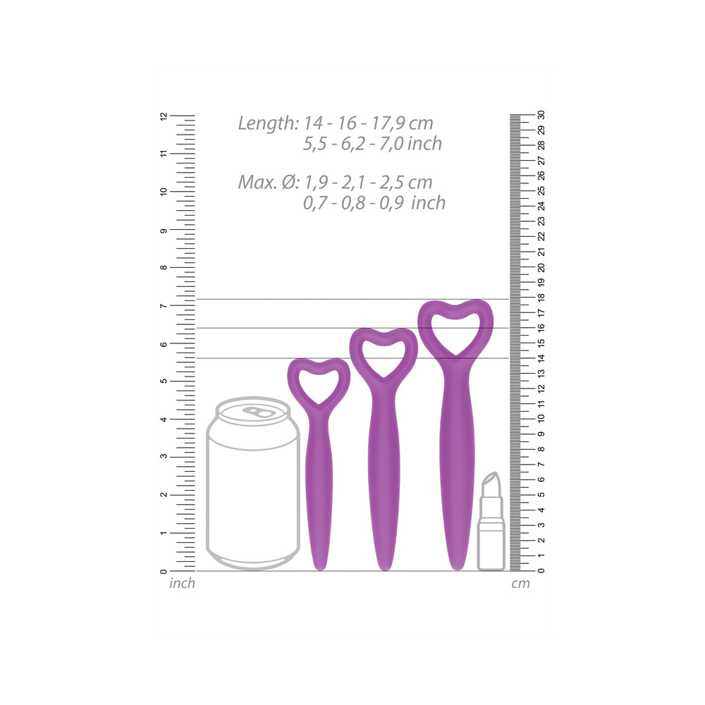 Ouch Silicone Vaginal Dilator Set - Purple