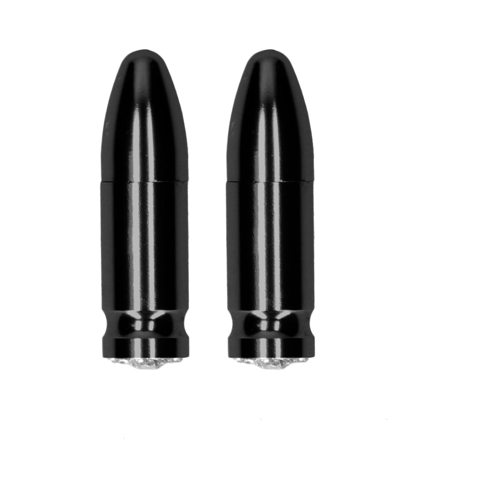 Ouch Magnetic Nipple Clamps - Diamond Bullet - Black