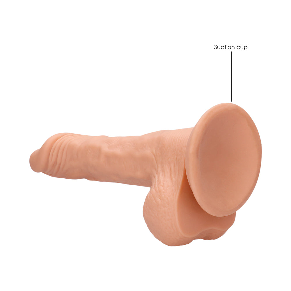 Real Rock Realistic Dildo With Balls - 8" - 20 Cm - Vanilla