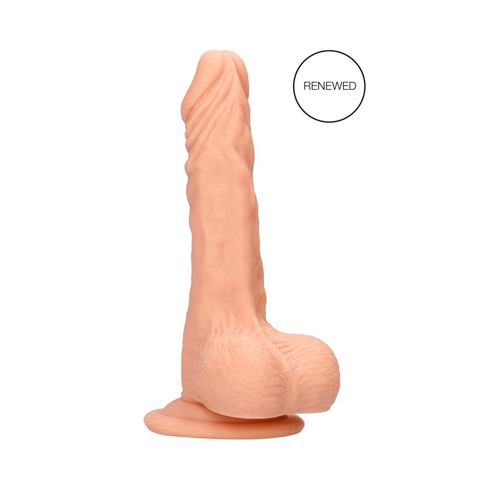 Real Rock Realistic Dildo With Balls - 9" - 23 Cm - Vanilla