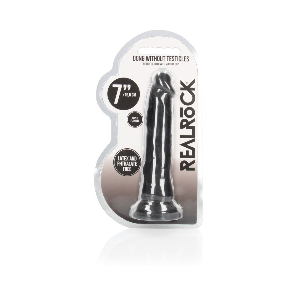 Real Rock Realistic Dildo - 7" - 17 Cm - Chocolate