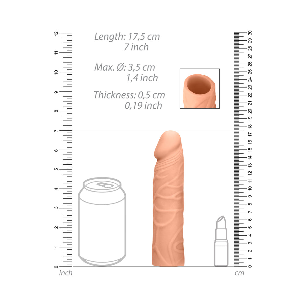Real Rock Penis Extender - 7" - 17.5 Cm - Vanilla