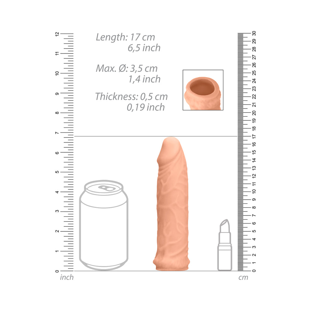 Real Rock Penis Extender - 7" - 17 Cm - Vanilla