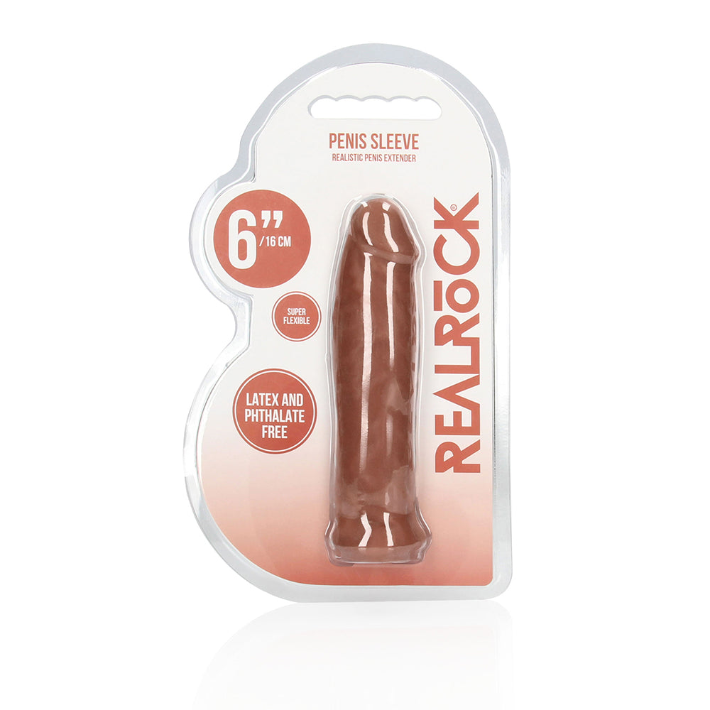 Real Rock Penis Extender - 7" - 17 Cm - Mocha