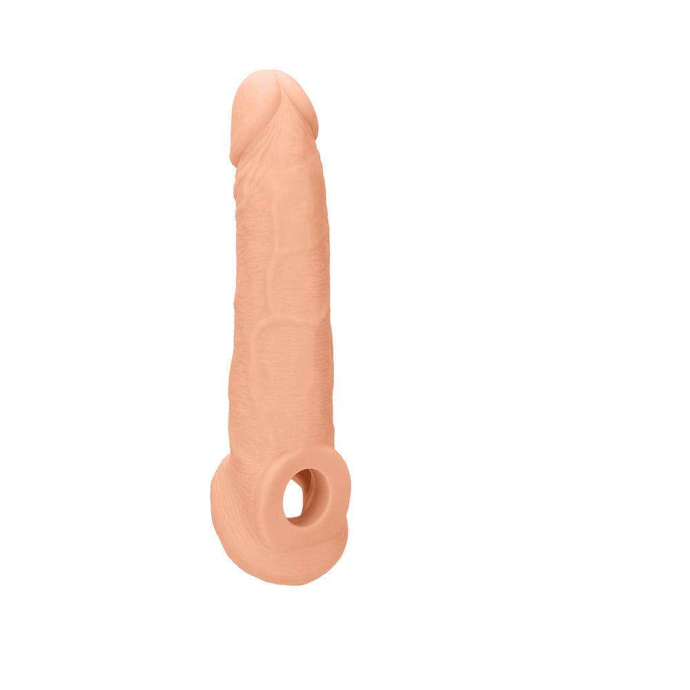 Real Rock Penis Extender With Rings - 9" - 22 Cm - Vanilla