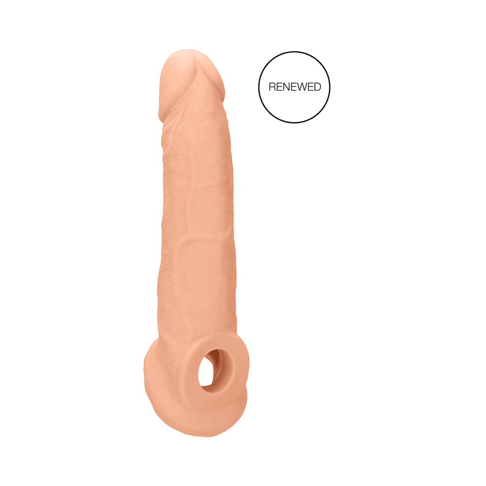Real Rock Penis Extender With Rings - 9" - 22 Cm - Vanilla