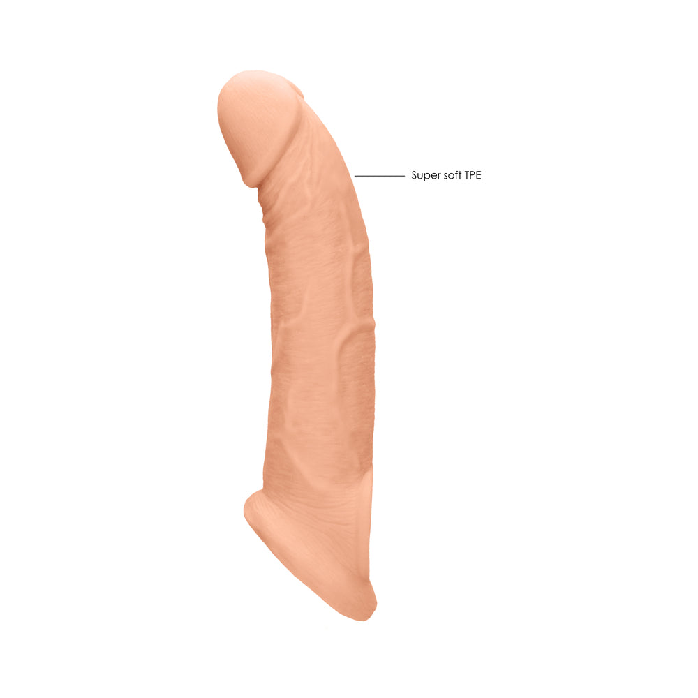 Real Rock Penis Extender With Rings - 9" - 22 Cm - Vanilla