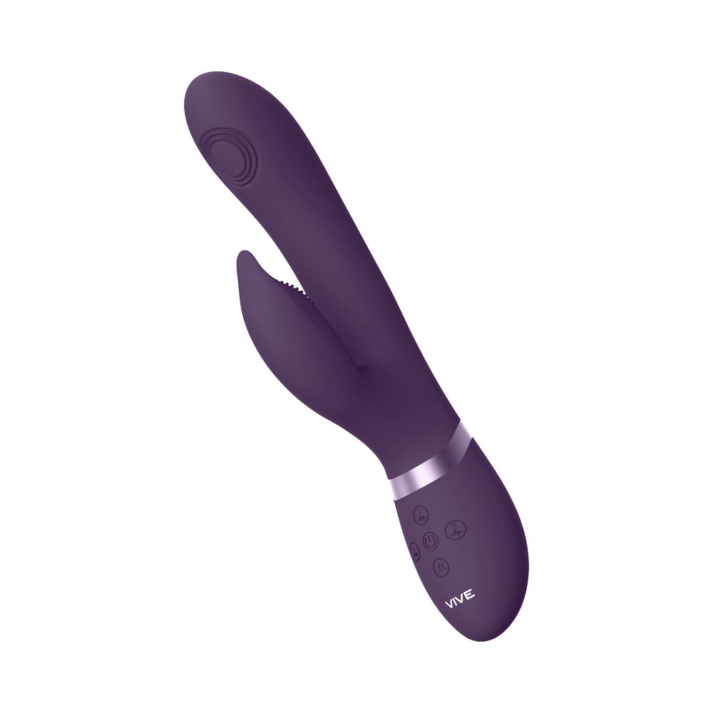Vive - Aimi Rechargeable Triple-Motor Swinging Silicone Rabbit - Purple