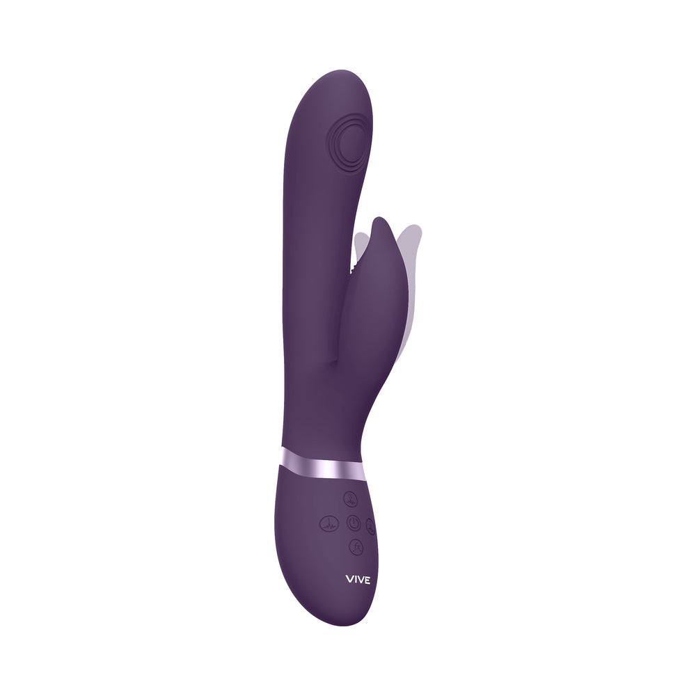 Vive - Aimi Rechargeable Triple-Motor Swinging Silicone Rabbit - Purple