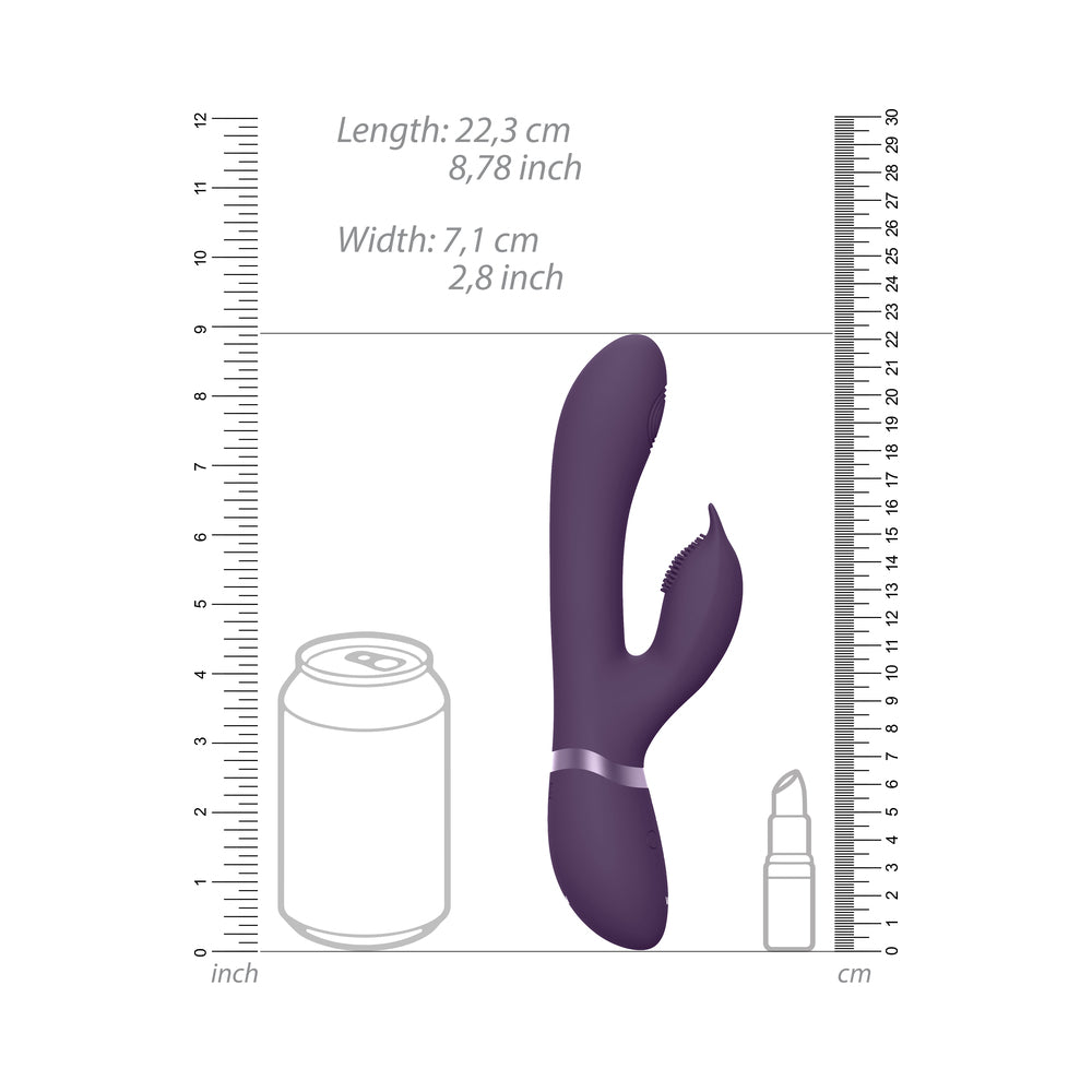 Vive - Aimi Rechargeable Triple-Motor Swinging Silicone Rabbit - Purple