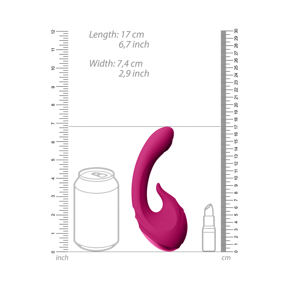 Vive - Miki Rechargeable Pulse-Wave & Flickering Silicone Vibrator - Pink