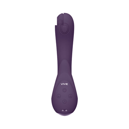 Vive - Miki Rechargeable Pulse-wave &amp; Flickering Silicone Vibrator - Purple