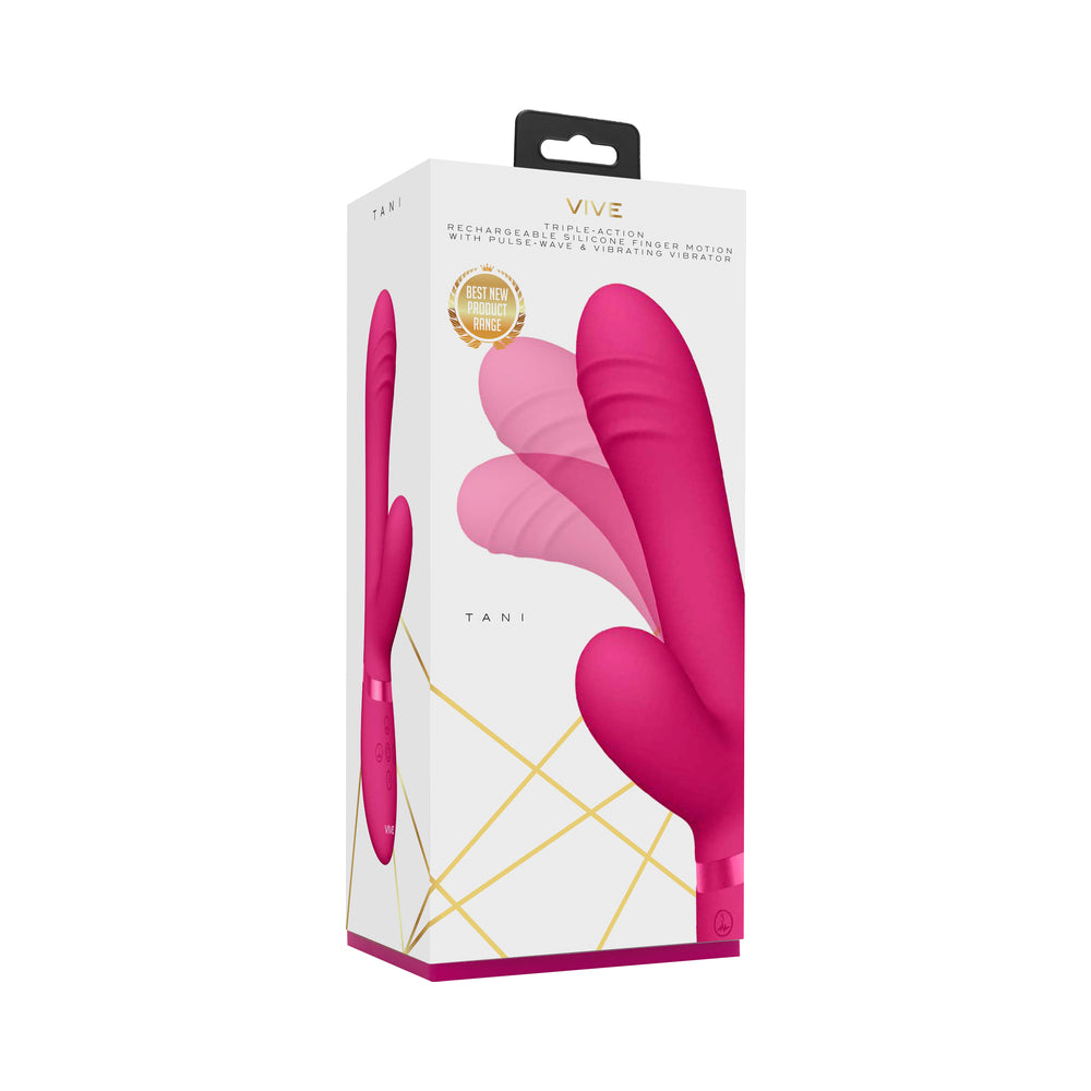 Vive - Tani Rechargeable Pulse-Wave Triple-Motor Finger Motion Silicone Vibrator - Pink