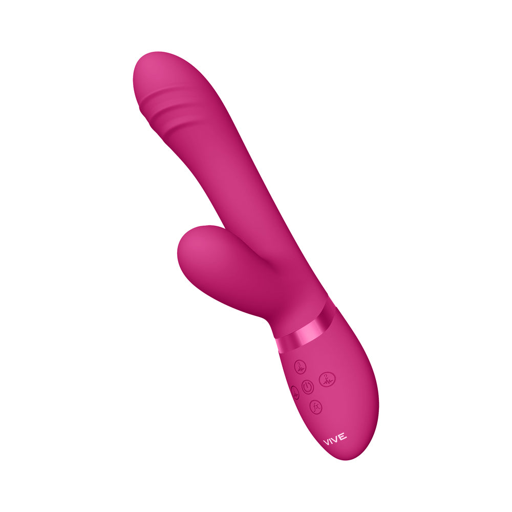 Vive - Tani Rechargeable Pulse-Wave Triple-Motor Finger Motion Silicone Vibrator - Pink