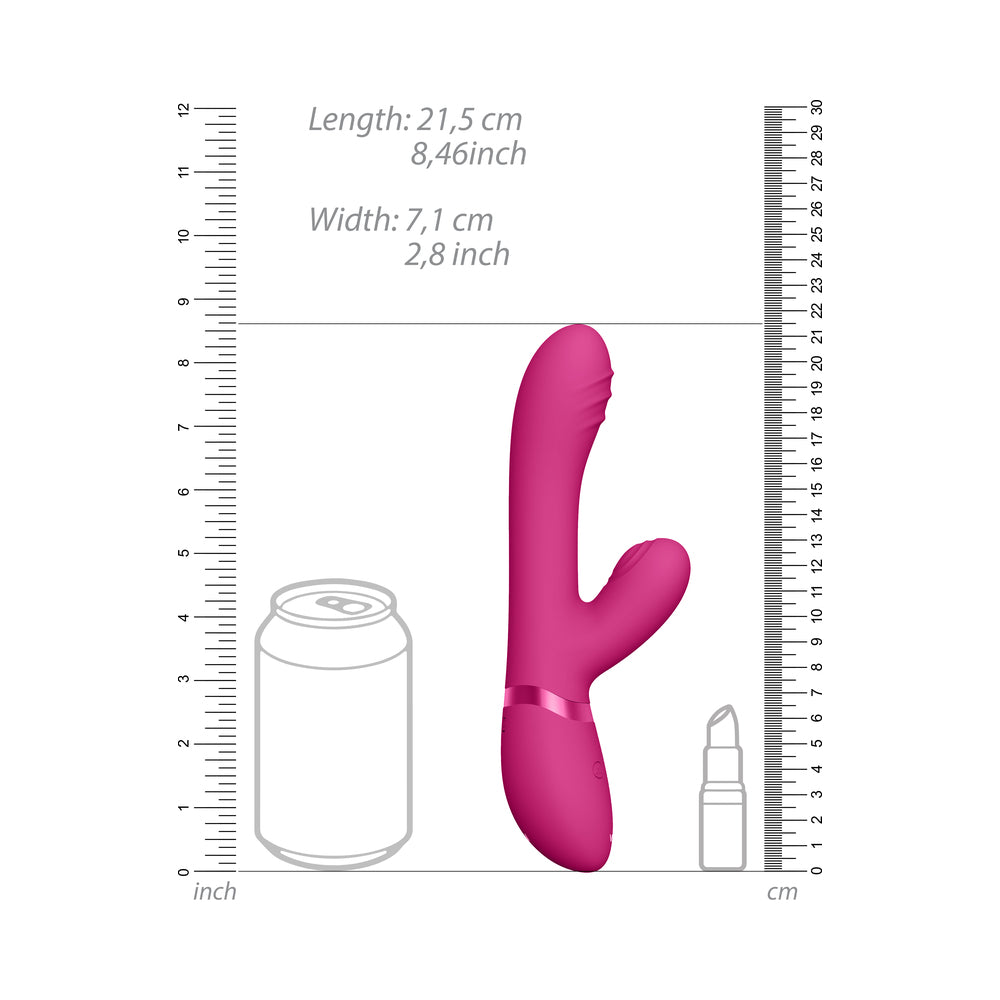 Vive - Tani Rechargeable Pulse-Wave Triple-Motor Finger Motion Silicone Vibrator - Pink
