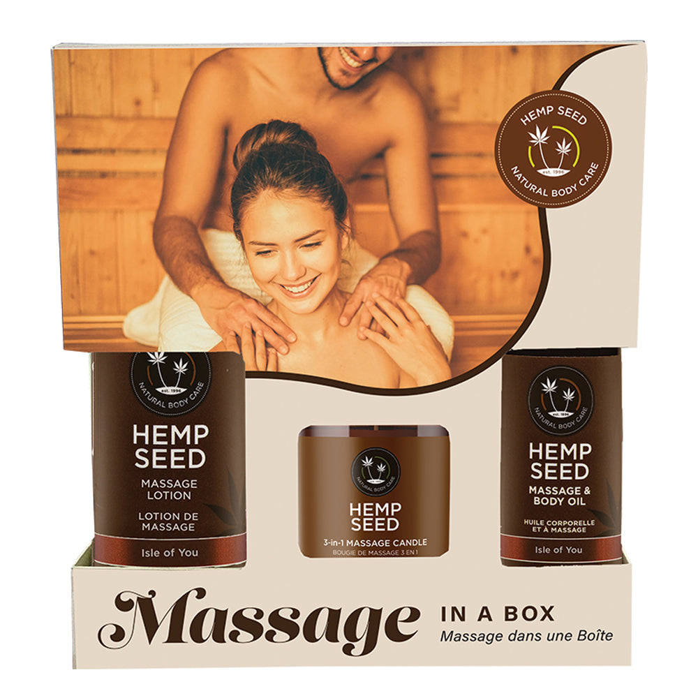 Earthly Body Hemp Seed Massage In A Box - Asst. Isle Of You