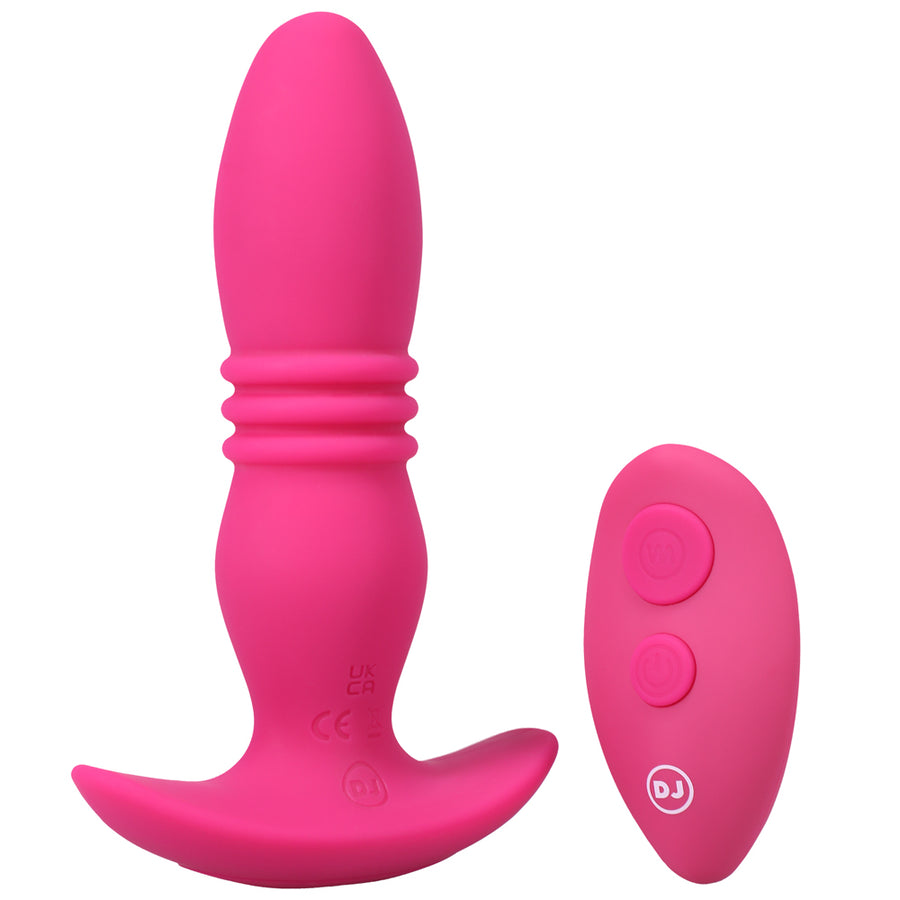 A Play Rise Rechargeable Silicone Anal Plug w/Remote - Pink