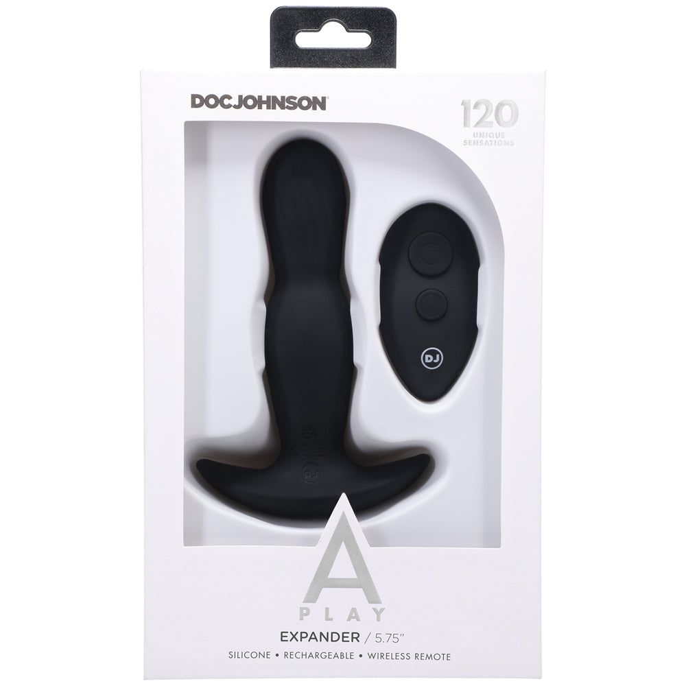 A Play Expander Rechargeable Silicone Anal Plug W/Remote - Black