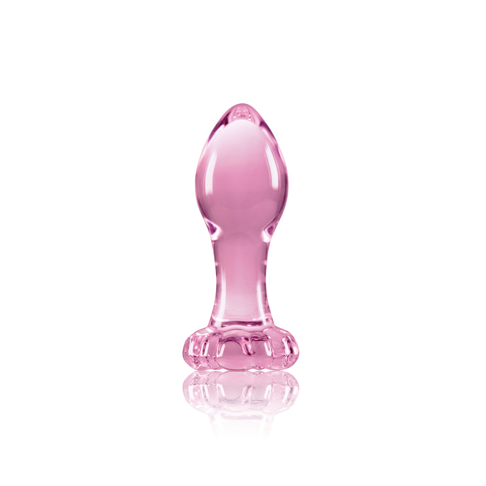 Crystal Flower Butt Plug - Pink