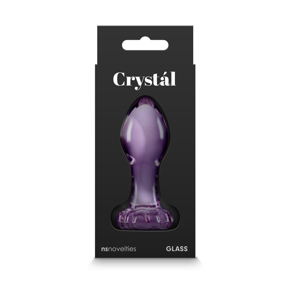 Crystal Flower Butt Plug - Purple