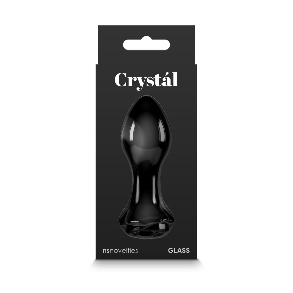 Crystal Rose Butt Plug - Black