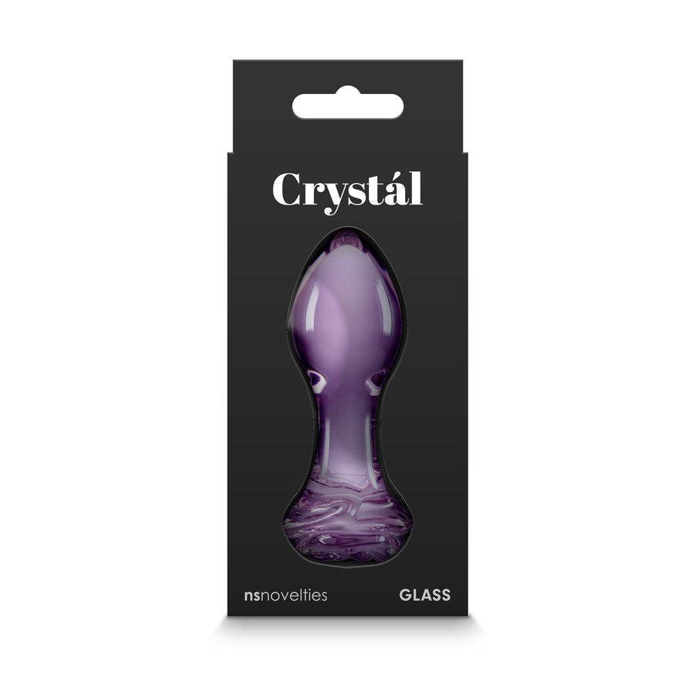 Crystal Rose Butt Plug - Purple