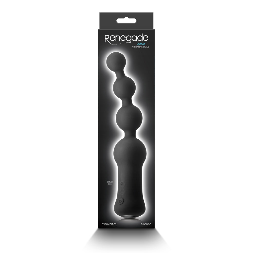 Renegade Quad Vibrating Anal Beads Black