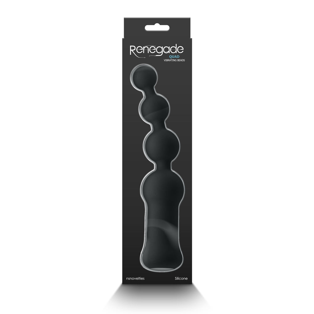 Renegade Quad Vibrating Anal Beads Black