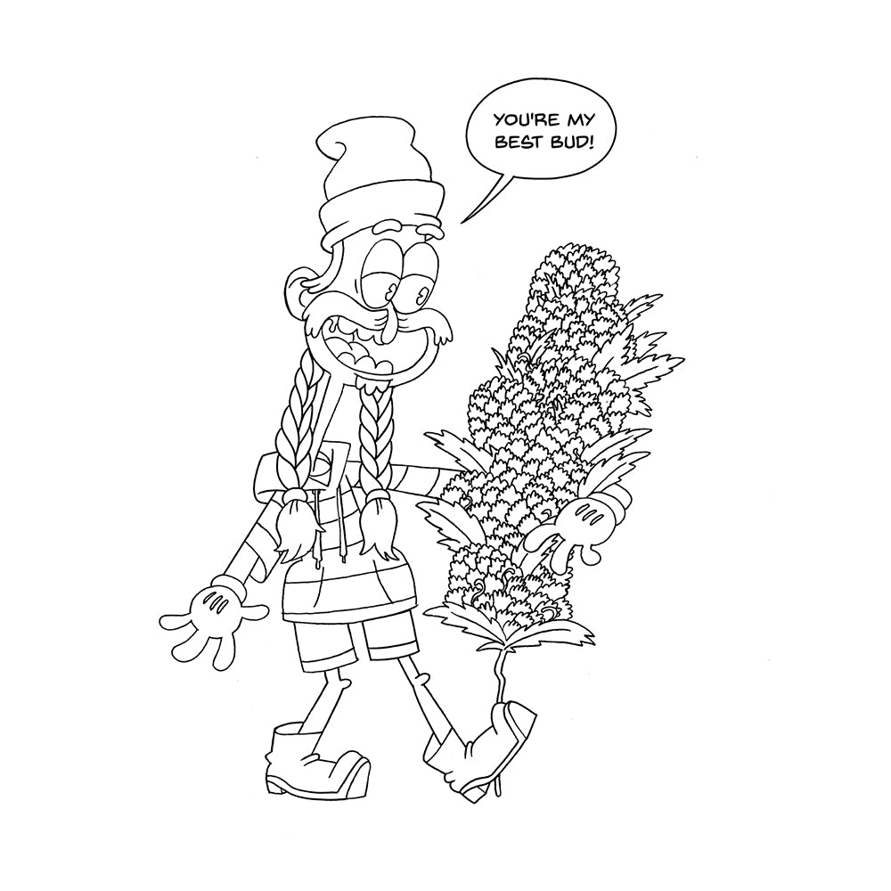 Wood Rocket High Af Coloring Book