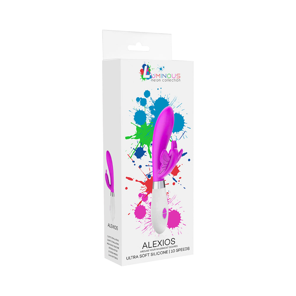 Luna Neon Alexios Ultra-Soft Silicone Dual Stimulator Fuchsia