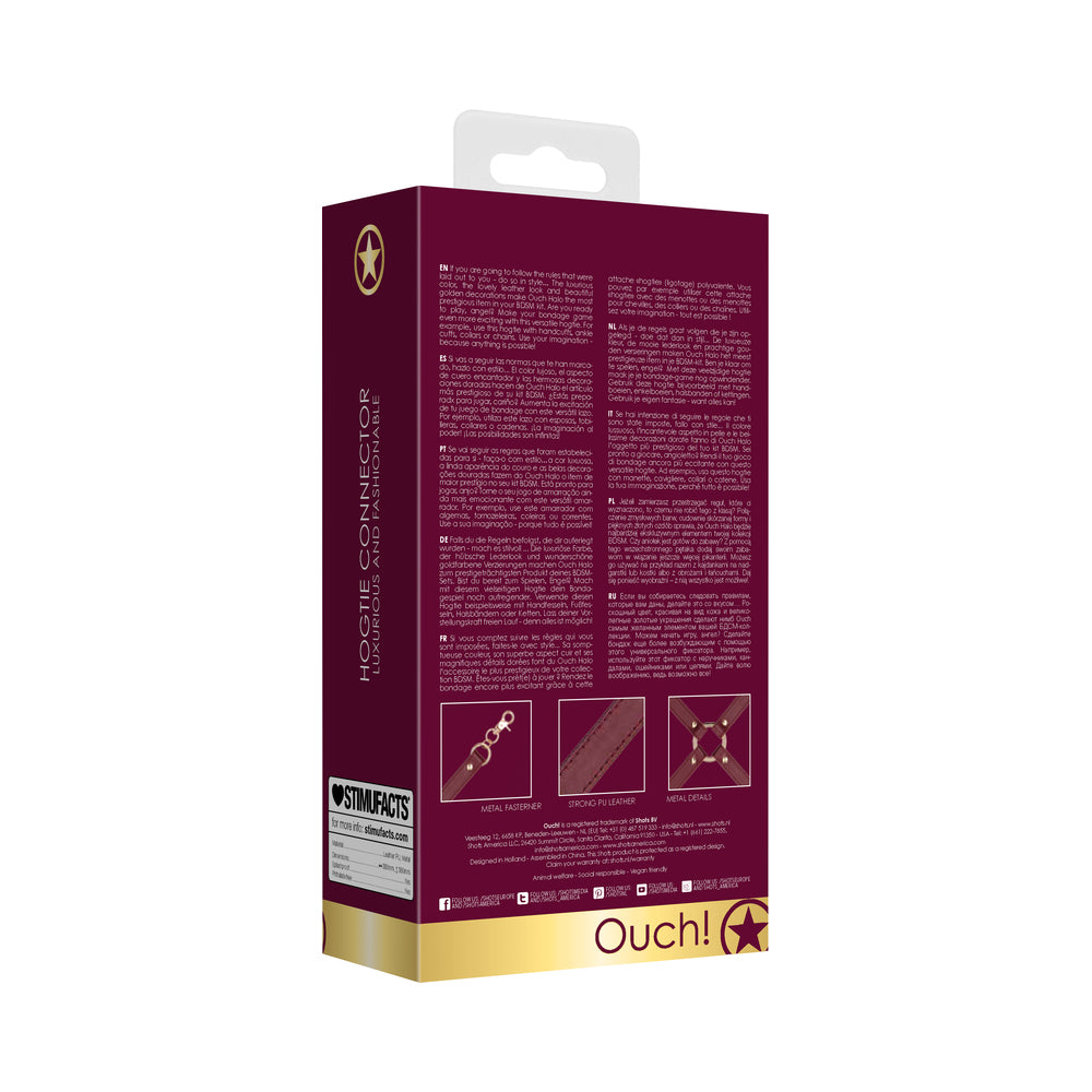 Ouch Halo Hogtie Connector Burgundy