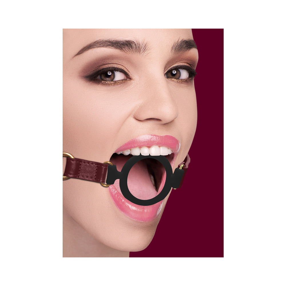 Ouch Halo Silicone Ring Gag Burgundy