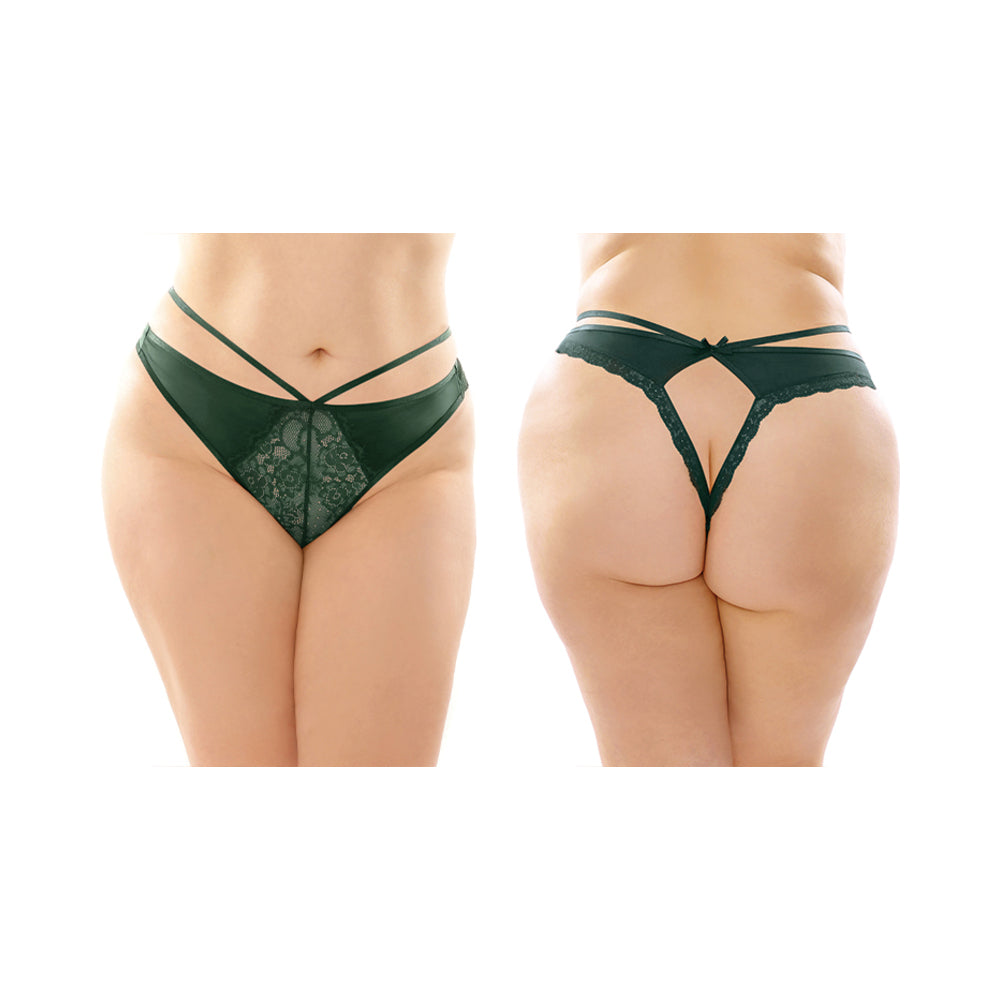 Kalina Strappy Thong Queen Size Navy