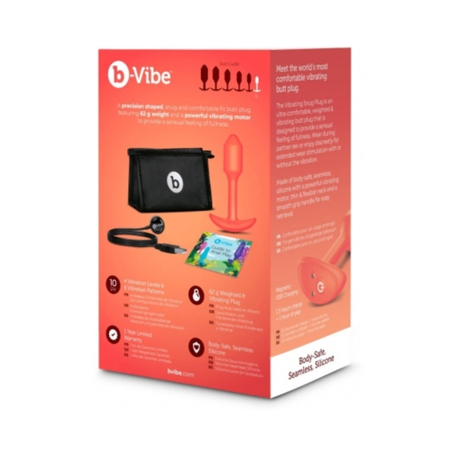 b-Vibe Vibrating Snug Plug - Small Orange