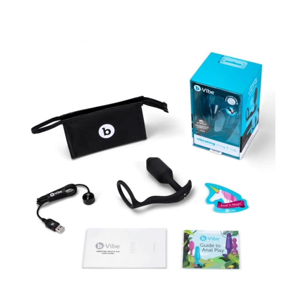 B-Vibe Vibrating Snug & Tug Medium - Black