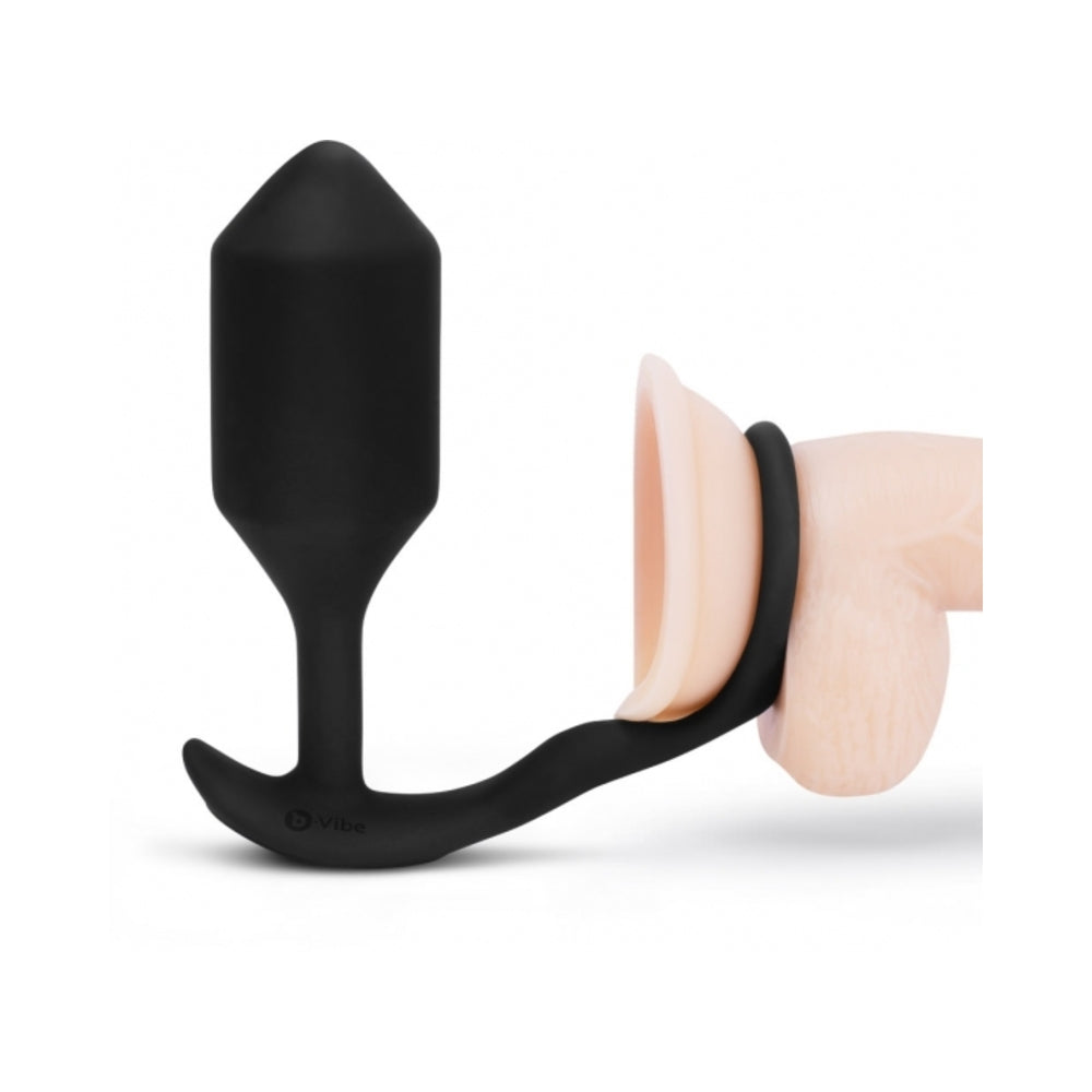 B-Vibe Vibrating Snug & Tug Xl - Black