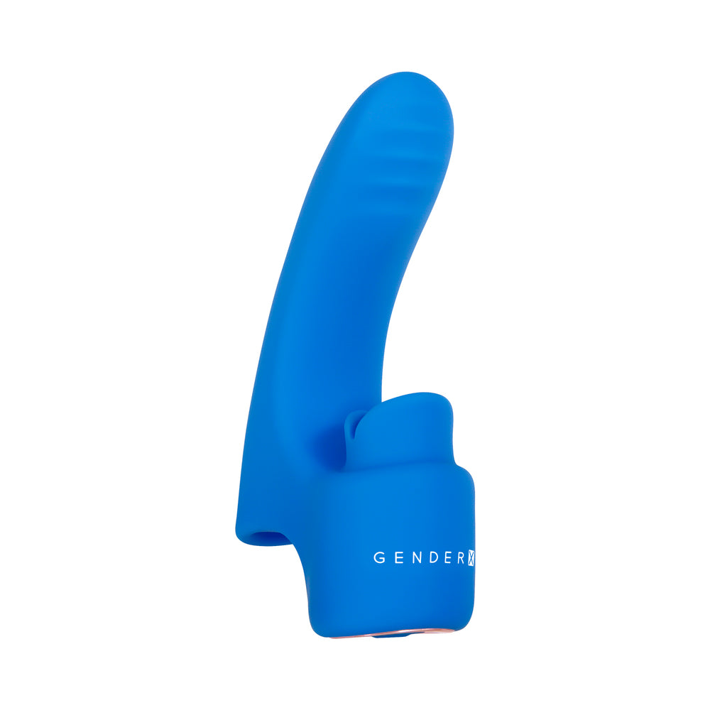 Gender X Flick It Finger Vibrator Blue