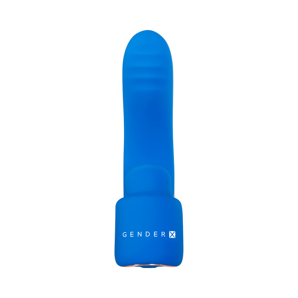 Gender X Flick It Finger Vibrator Blue