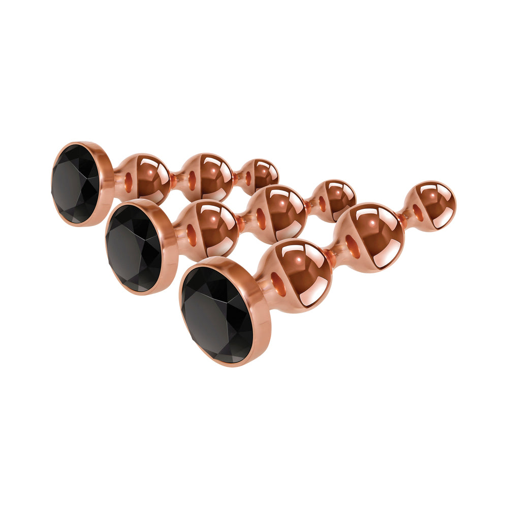 Gender X Gold Digger Set Of 3 Plugs Rose Gold/black