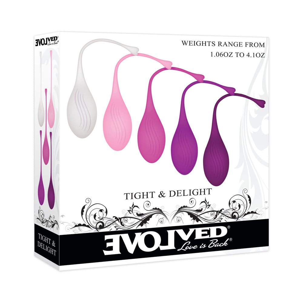 Evolved Tight & Delight 5 Pc Weighted Kegel Ball Set - Assorted Colors