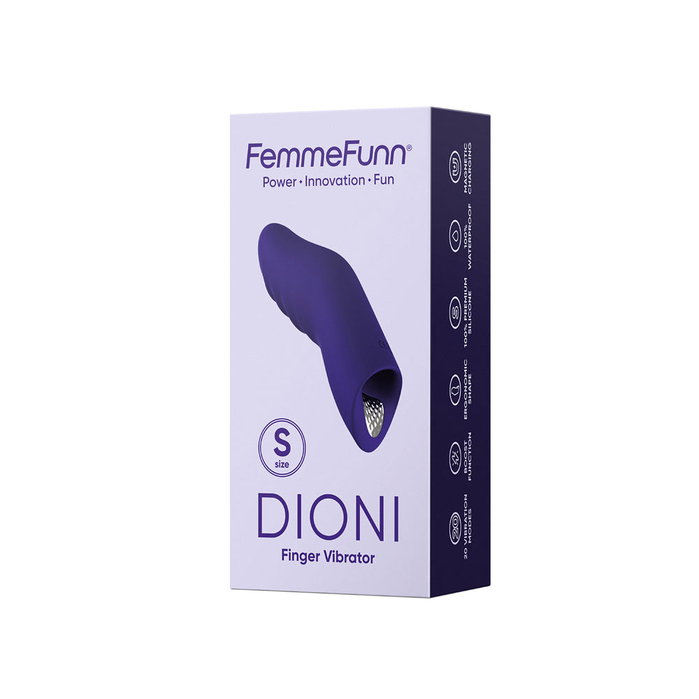 Femmefunn Dioni Wearable Finger Vibe - Large Dark Purple