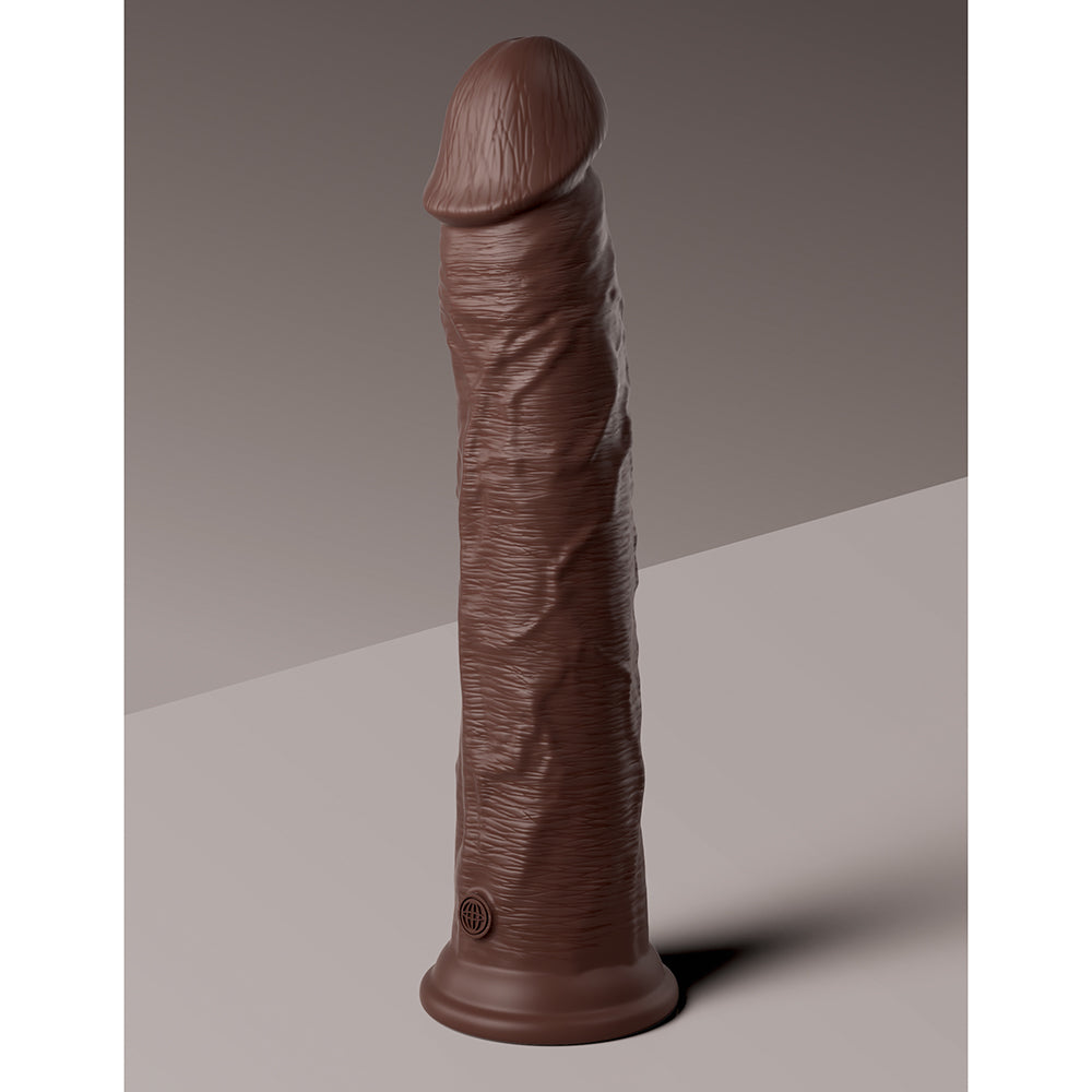 King Cock Elite Silicone Dual-Density Cock 11 In. Brown