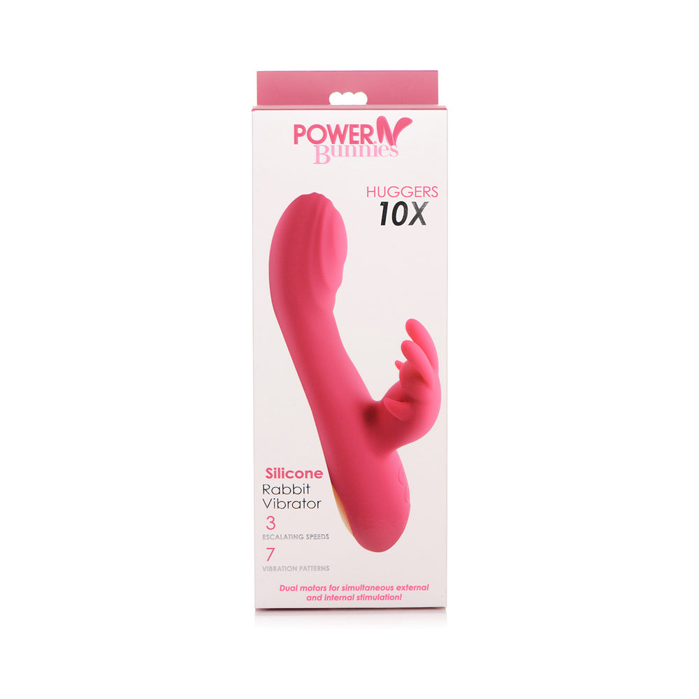 Power Bunny Huggers Rabbit Vibe Silicone Rechargeable Red