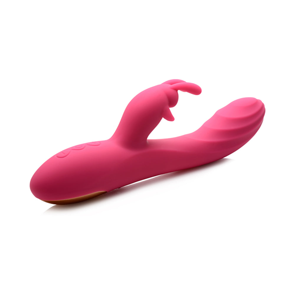 Power Bunny Huggers Rabbit Vibe Silicone Rechargeable Red