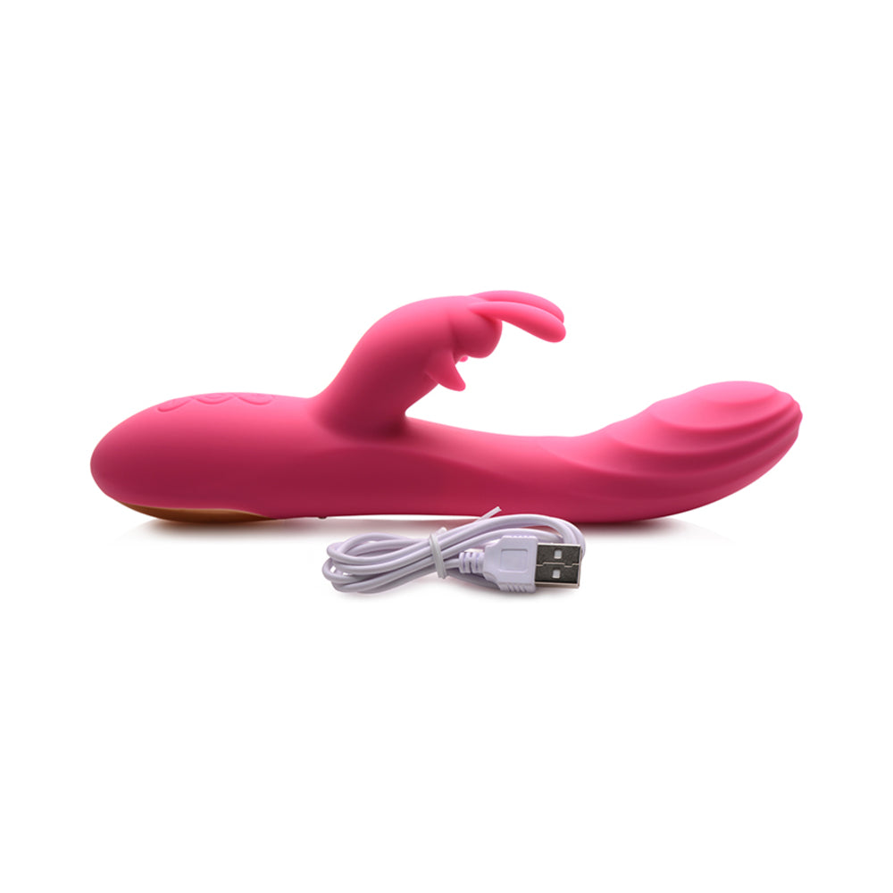 Power Bunny Huggers Rabbit Vibe Silicone Rechargeable Red