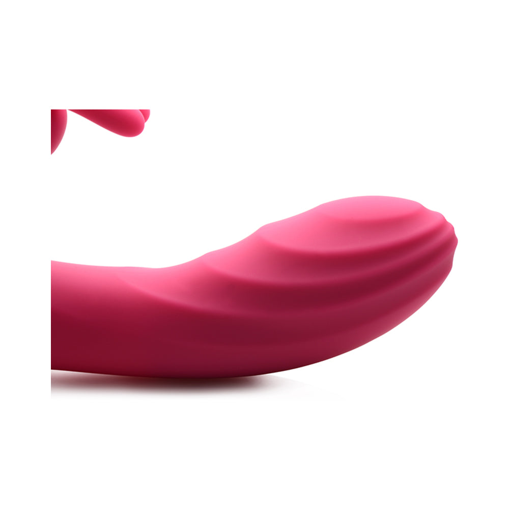 Power Bunny Huggers Rabbit Vibe Silicone Rechargeable Red
